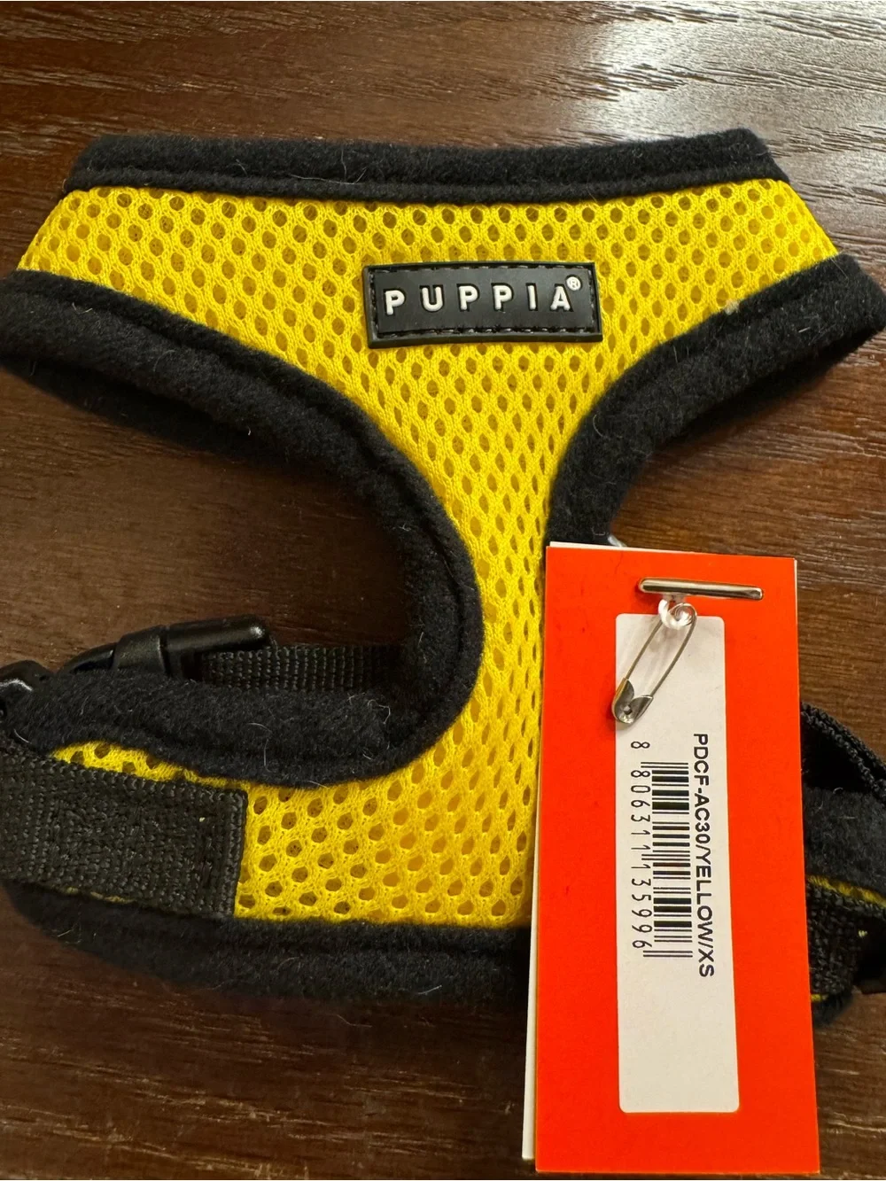 Puppia Soft Mesh Dog Harness – Yellow/Black – XS – NWT